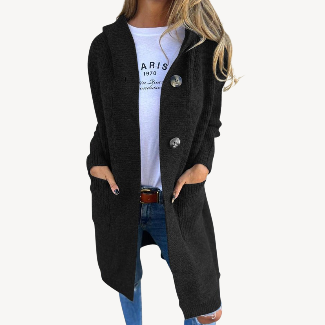 Knit Cardigan Button-Front Casual Outerwear for Women | Clara Vienne