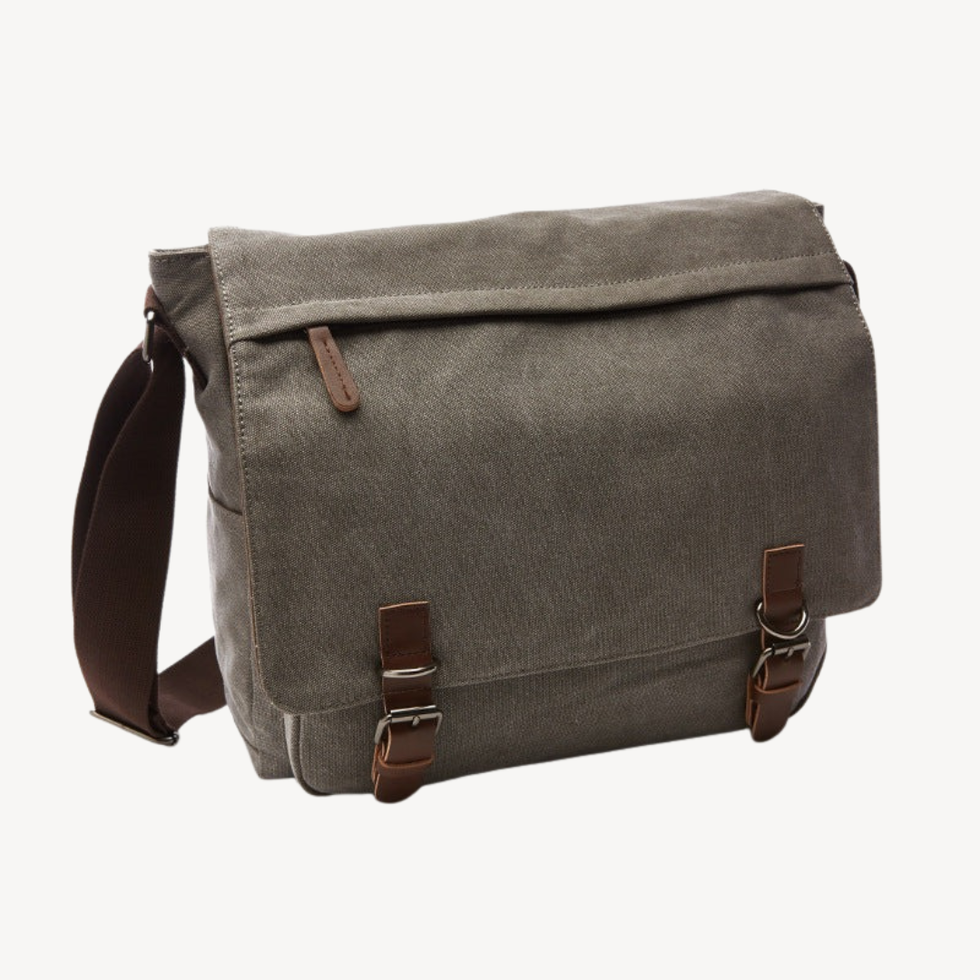 Canvas Messenger Bag for Men | Clara Vienne