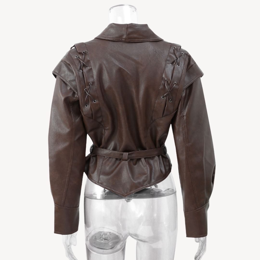 Leather Puffer Blazer Jacket for Women | Clara Vienne