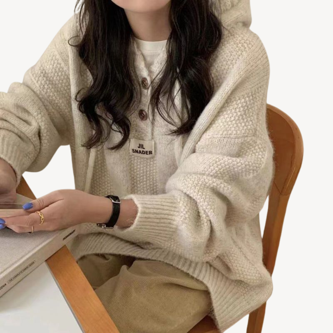 Knitted Hoodie Sweater for Women | Clara Vienne
