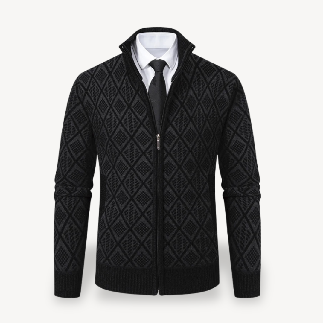 Full-Zip Cardigan Sweater Men | Clara Vienne