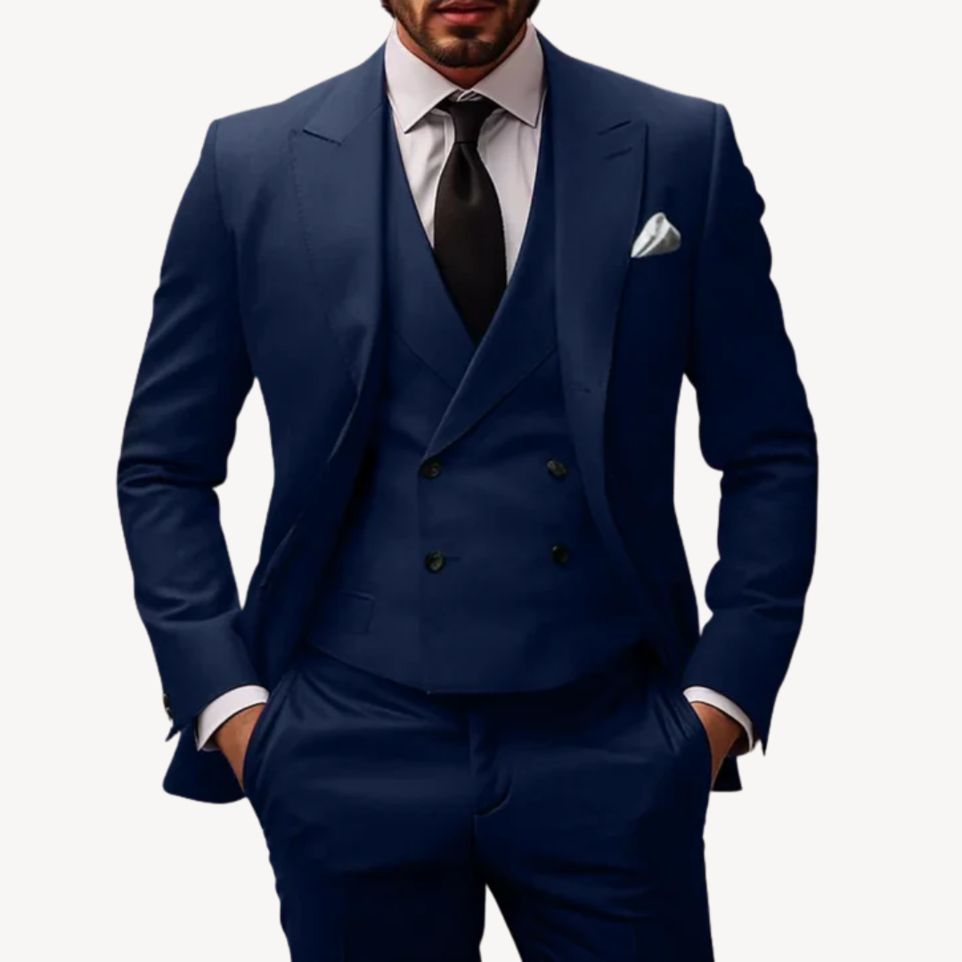 Formal 3-Piece Wool Blend Suit Men | Clara Vienne