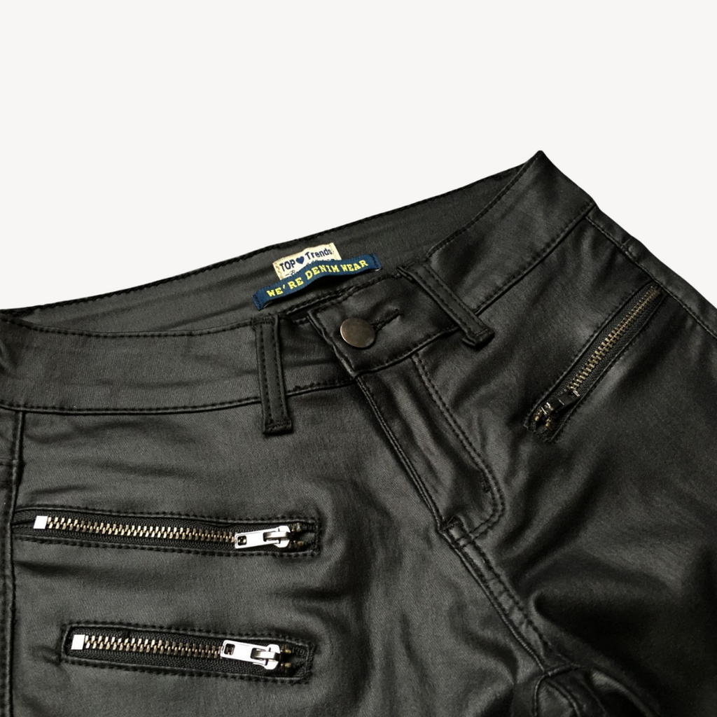 Clara Vienne Women's Faux Leather Moto Pants