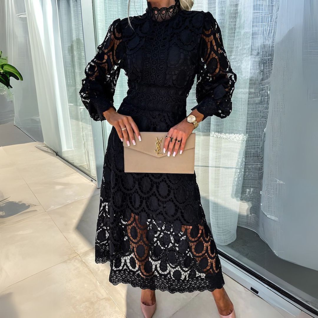 Lace Long Sleeve Midi Dress Women | Clara Vienne