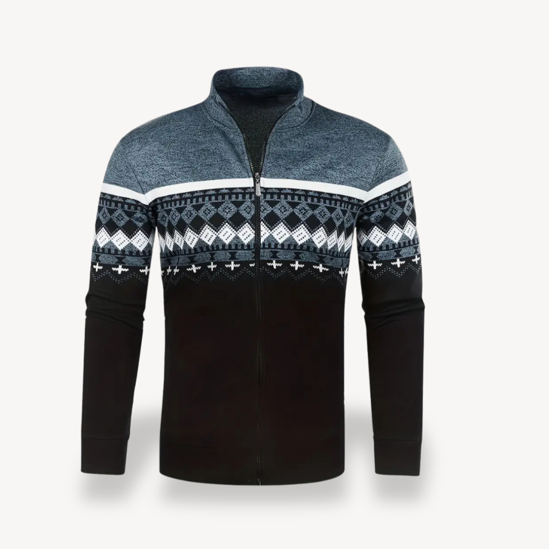 Knitted Stand Collar Jacket Men | Clara Vienne