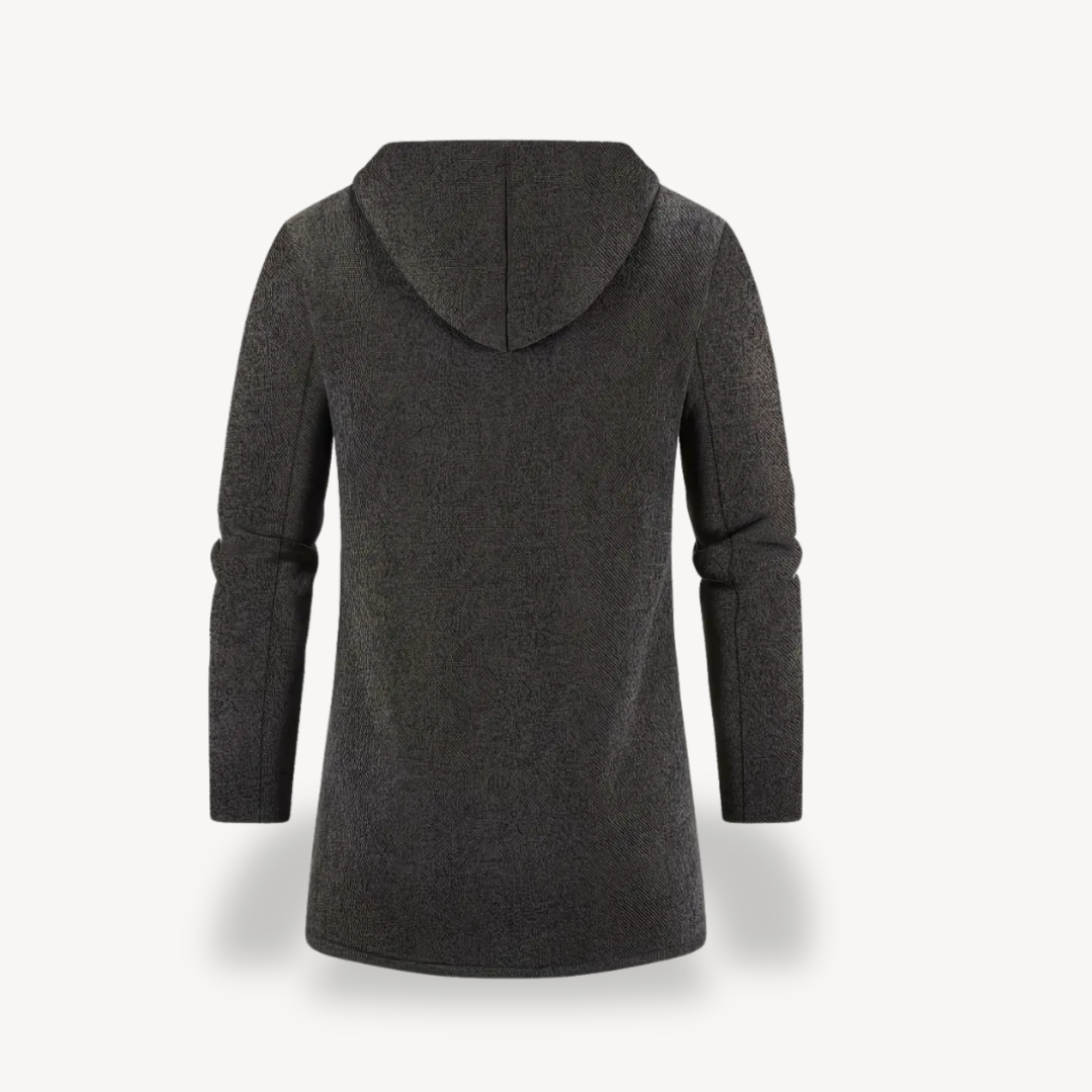 Fleece Hooded Cardigan Jacket Men | Clara Vienne
