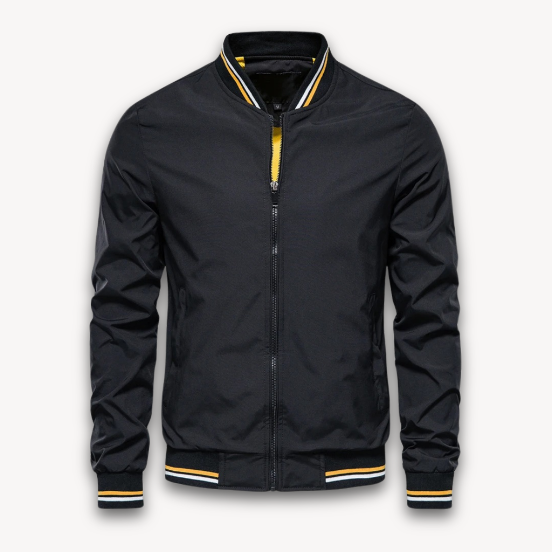 Clara Vienne | Men's Bomber Jacket - Lightweight Polyester Zip-Up Coat, Casual Windbreaker
