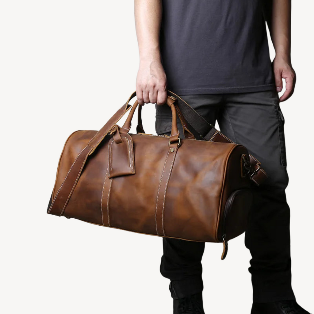Leather Duffel Bag for Men | Clara Vienne