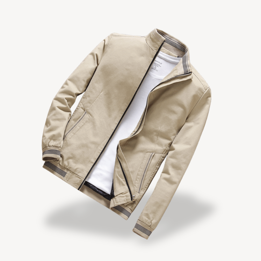 Men's Bomber Jacket Lightweight Zip Casual | Clara Vienne
