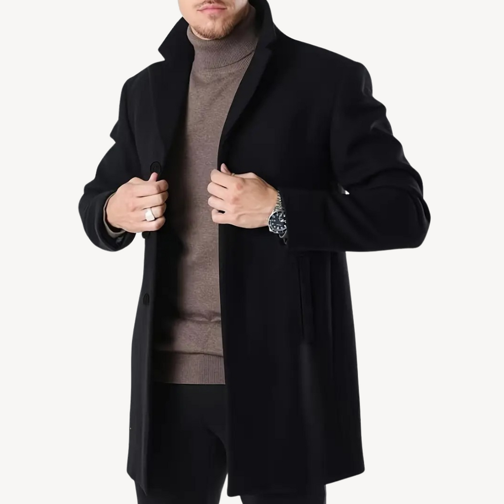 Men's Classic Wool Blend Coat | Clara Vienne
