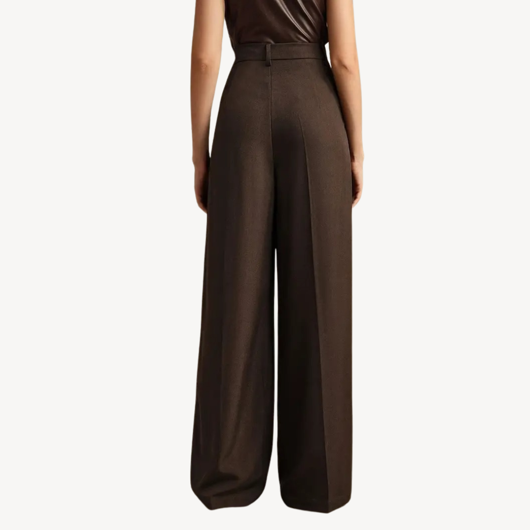 High-Waisted Pleated Trousers for Women | Clara Vienne