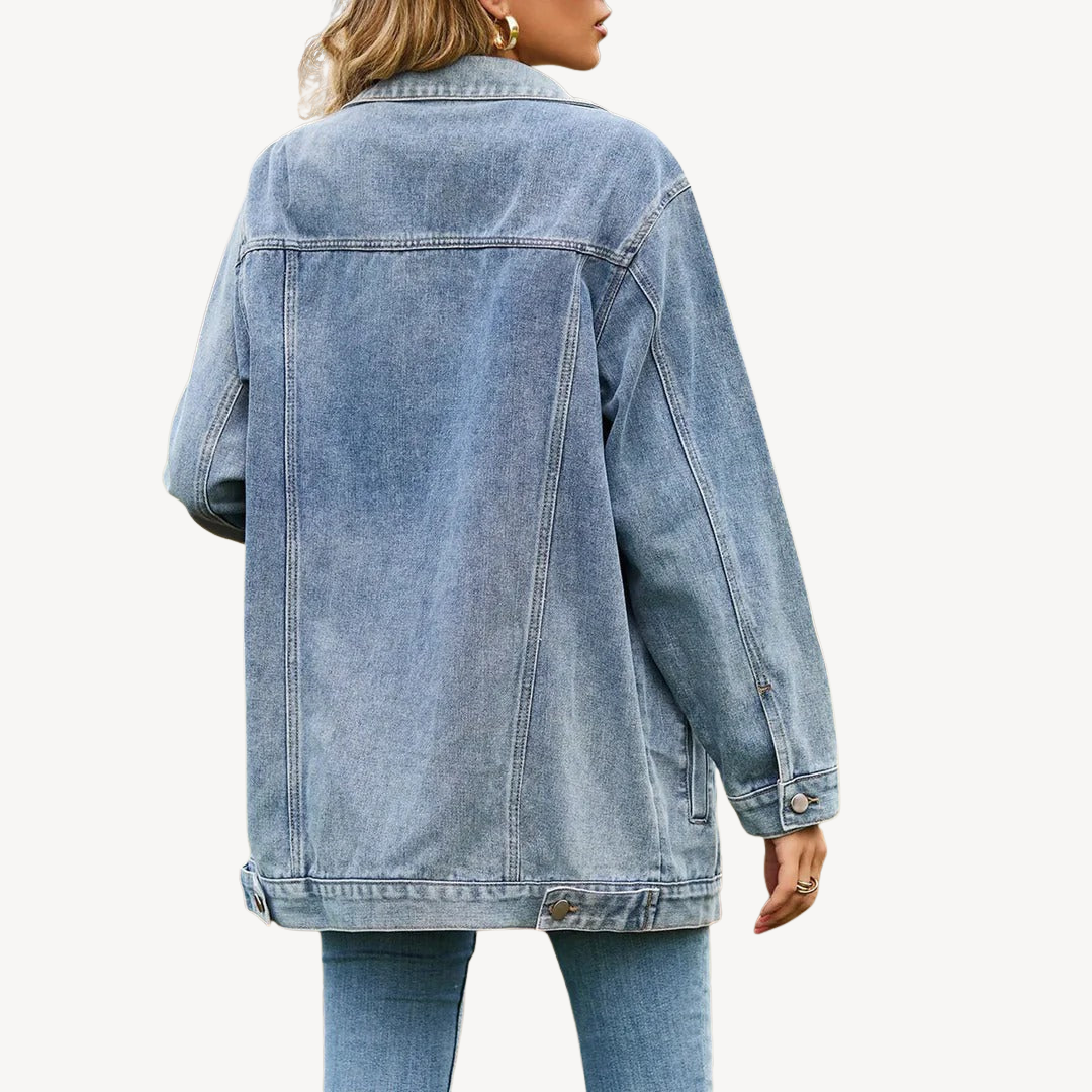 Denim Button-Up Jacket for Women | Clara Vienne