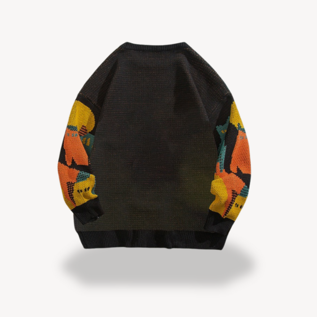 Clara Vienne | Men's Cotton Knitted Cat Sweater