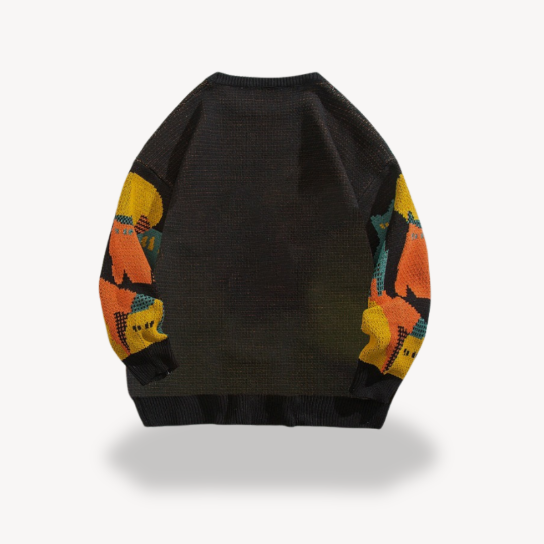 Clara Vienne | Men's Cotton Knitted Cat Sweater