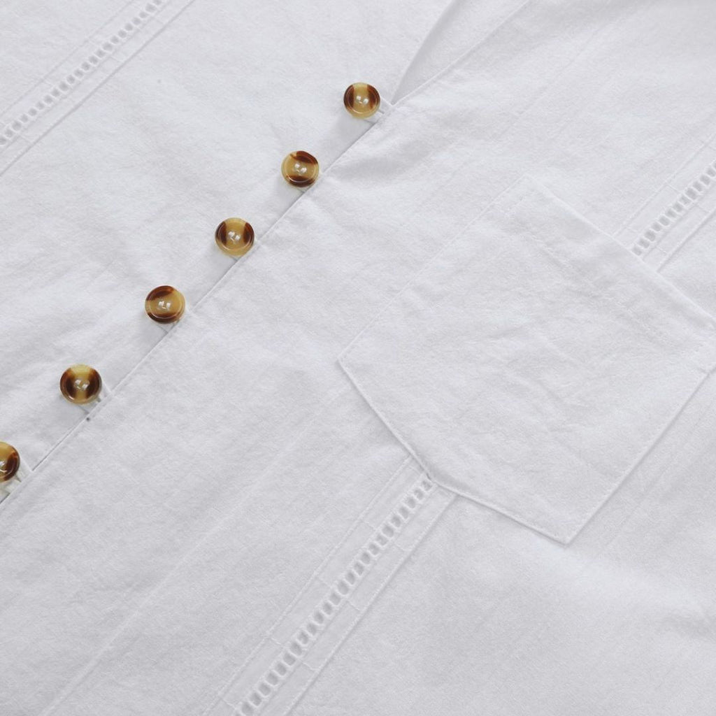 Clara Vienne | Men's Band Collar Linen Blend Set