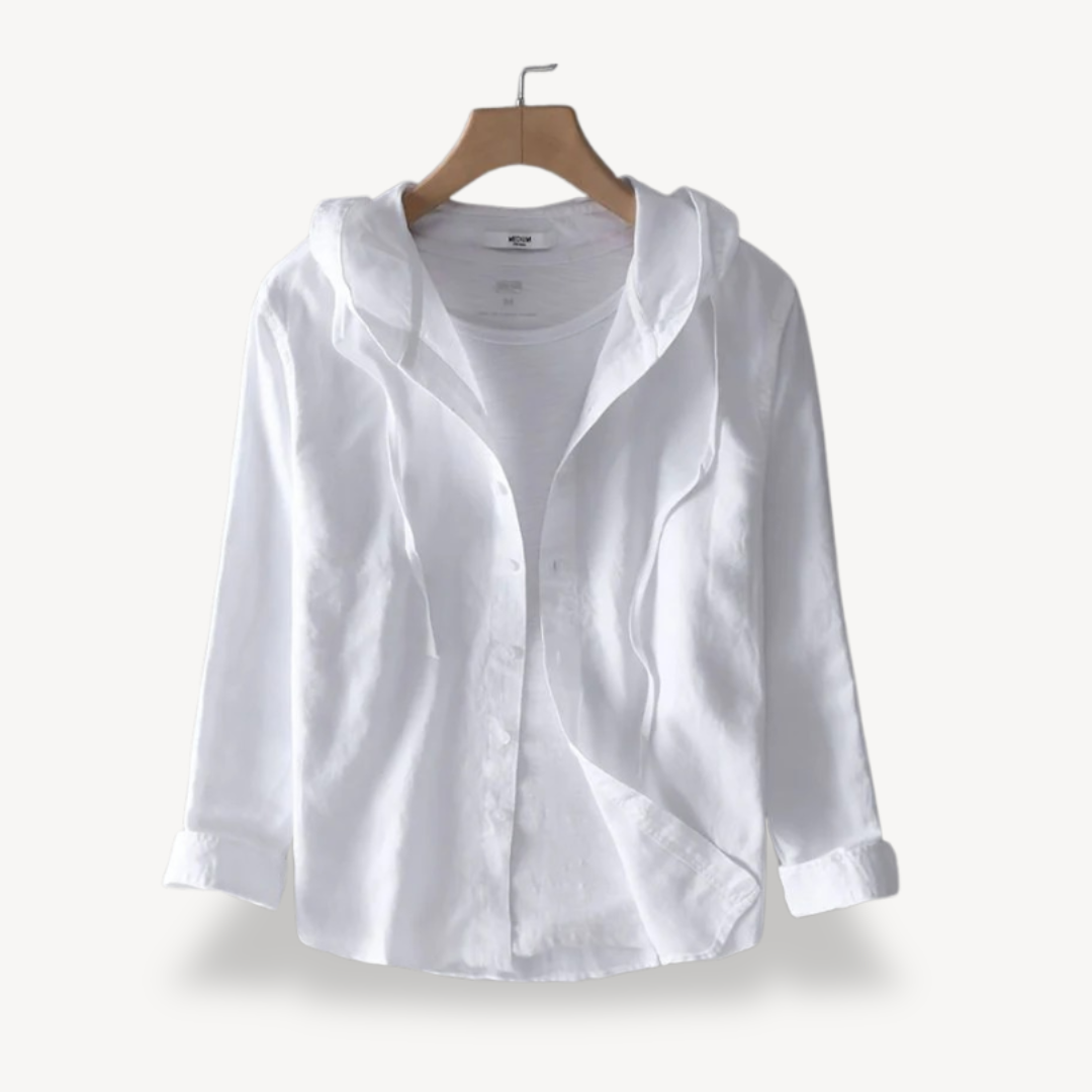 Long Sleeve Hooded Striped Shirt Men | Clara Vienne