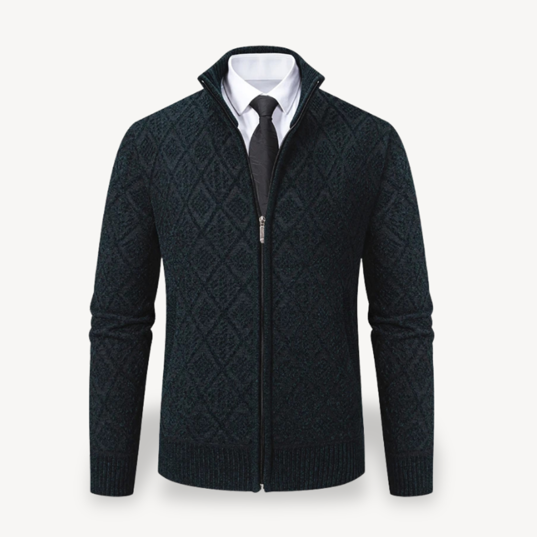 Full-Zip Cardigan Sweater Men | Clara Vienne
