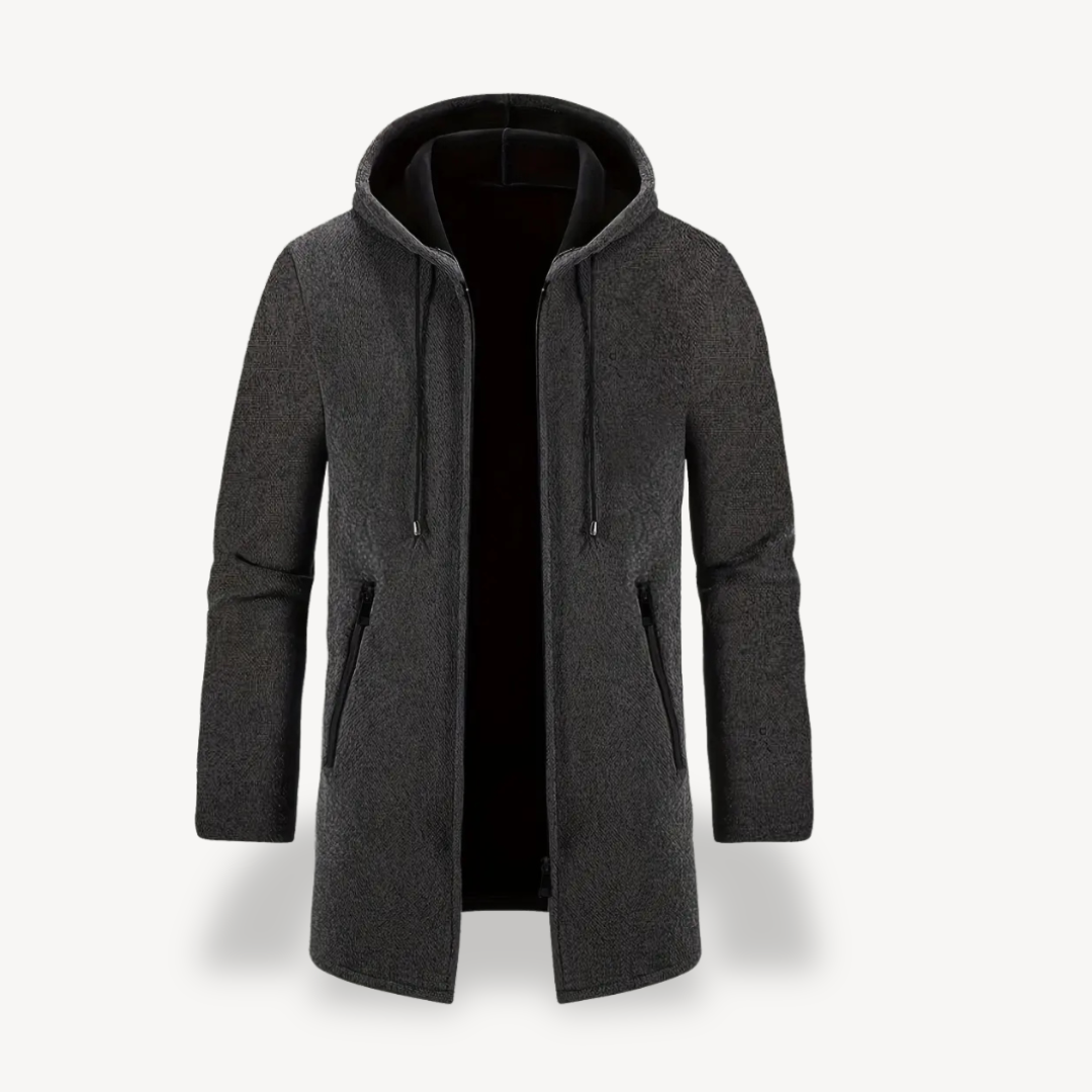 Fleece Hooded Cardigan Jacket Men | Clara Vienne