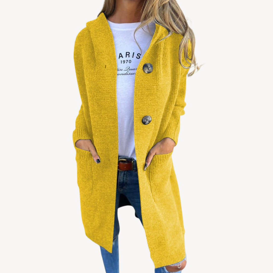 Knit Cardigan Button-Front Casual Outerwear for Women | Clara Vienne