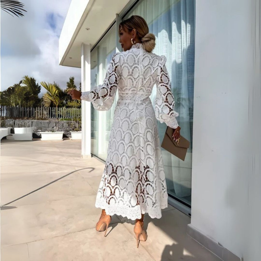Lace Long Sleeve Midi Dress Women | Clara Vienne