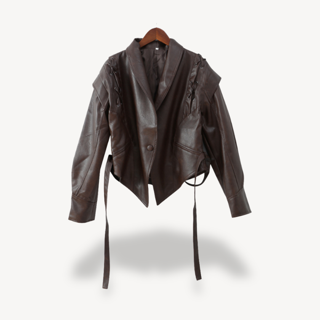 Leather Puffer Blazer Jacket for Women | Clara Vienne