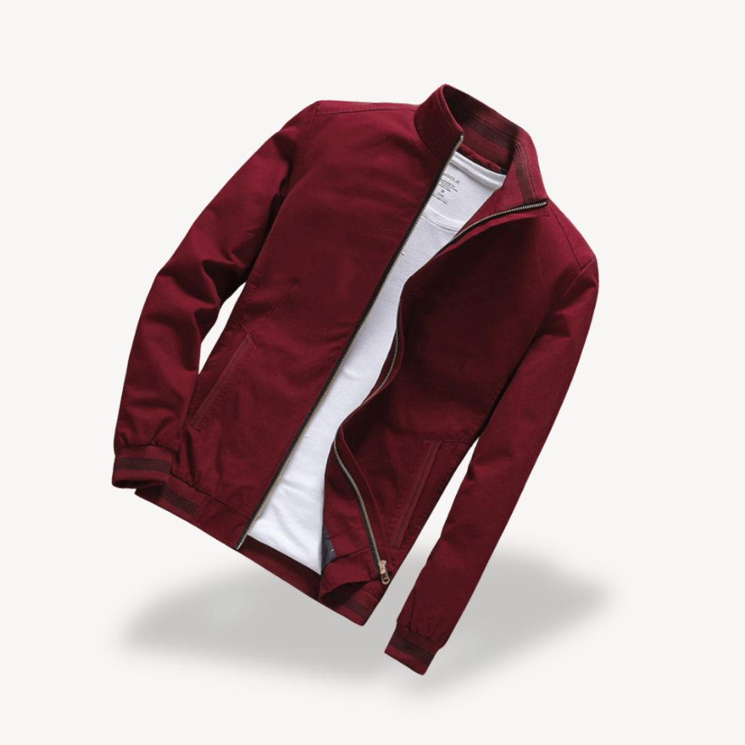 Men's Bomber Jacket Lightweight Zip Casual | Clara Vienne