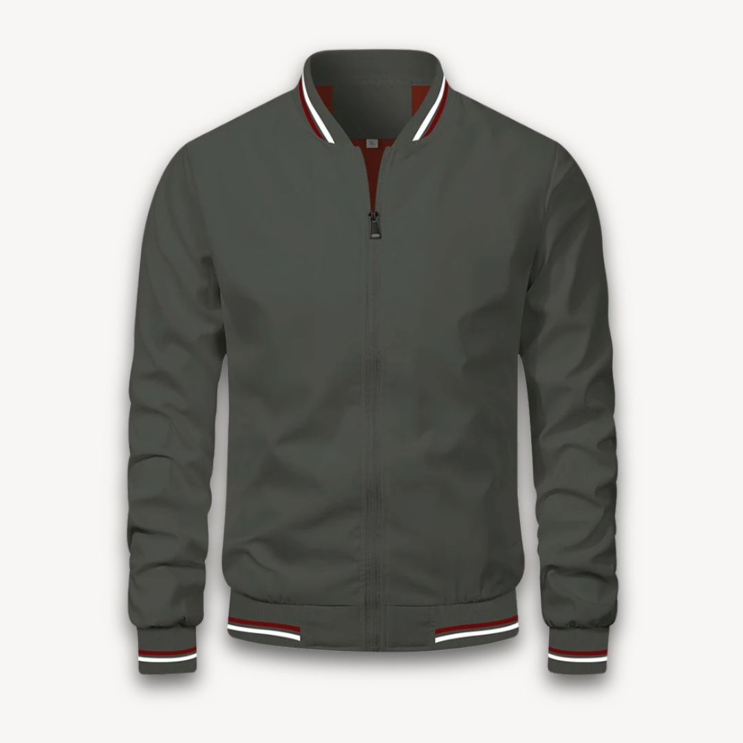 Clara Vienne | Men's Bomber Jacket - Lightweight Polyester Zip-Up Coat, Casual Windbreaker
