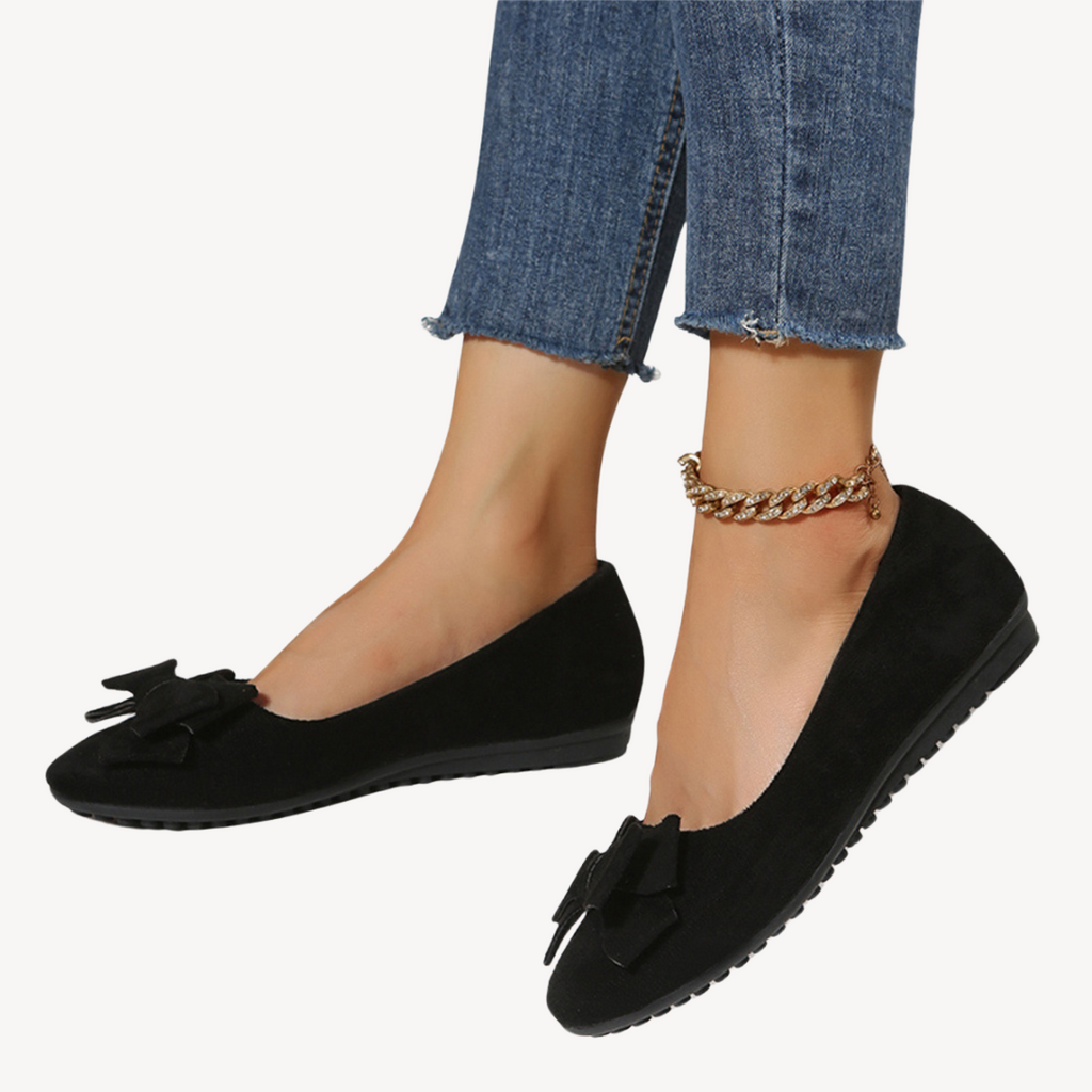 Clara Vienne | Women's Suede Bow Flats