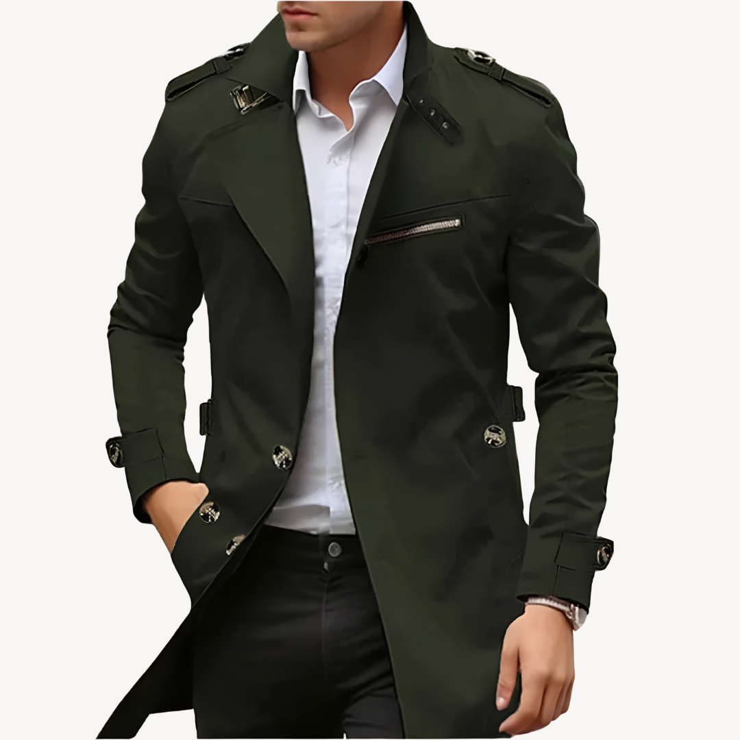 Men's Casual Slim Fit Trench Coat | Clara Vienne
