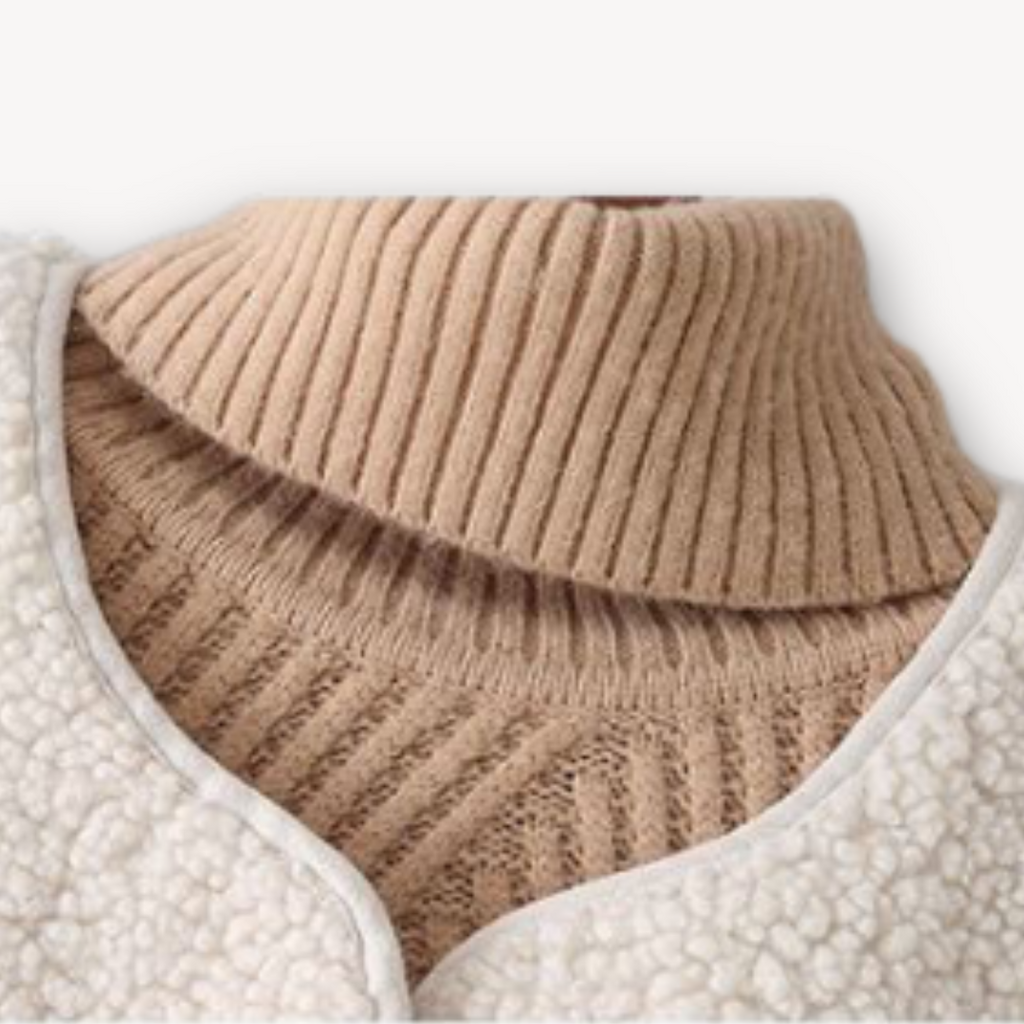 Clara Vienne | Women's Sherpa Fleece Vest - Soft Plush Sleeveless Jacket with Pockets - Casual Winter Wear