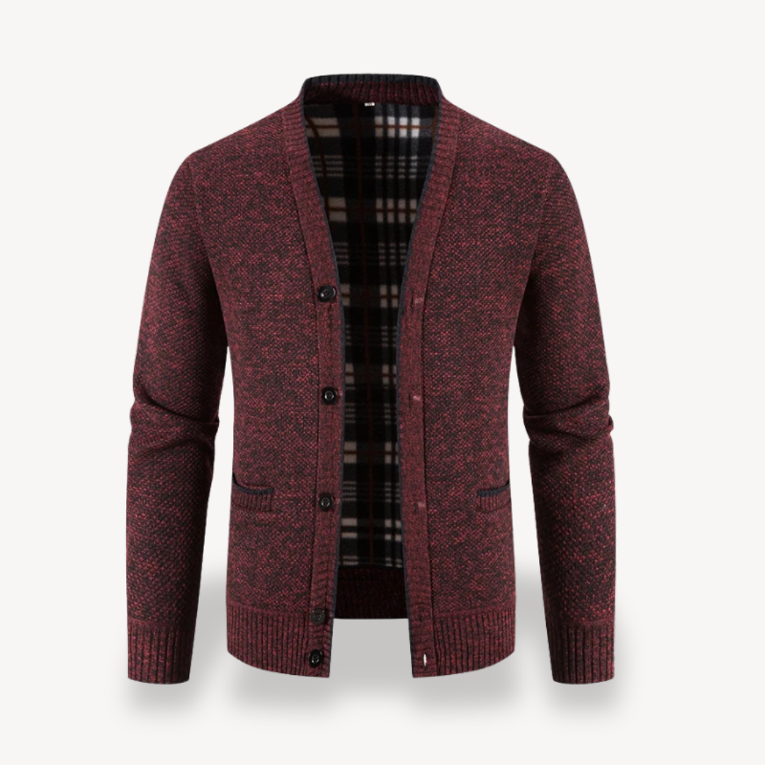 Fleece Lined Button Cardigan Jacket Men | Clara Vienne