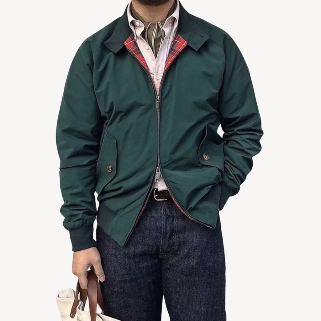 Clara Vienne | Men's Plaid Lined Harrington Jacket
