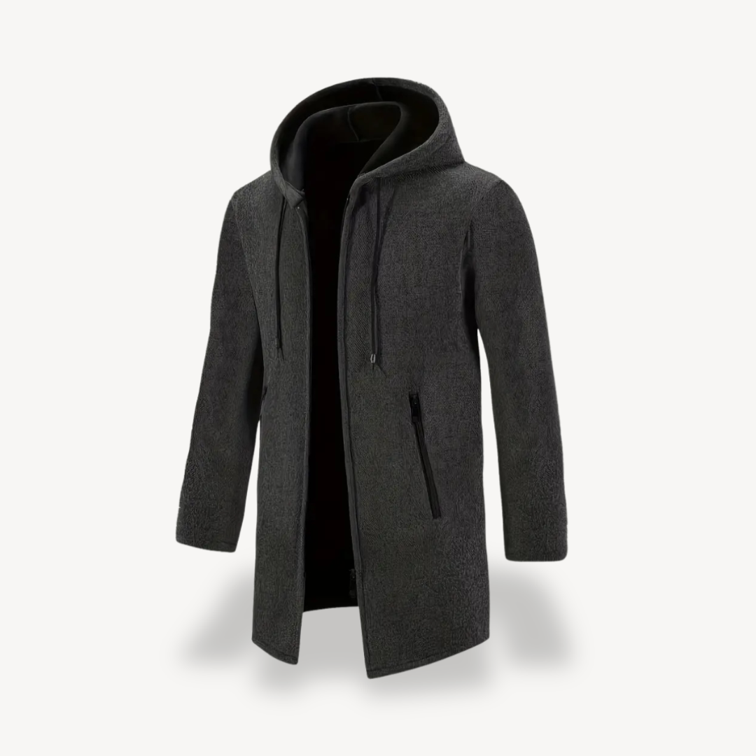 Fleece Hooded Cardigan Jacket Men | Clara Vienne