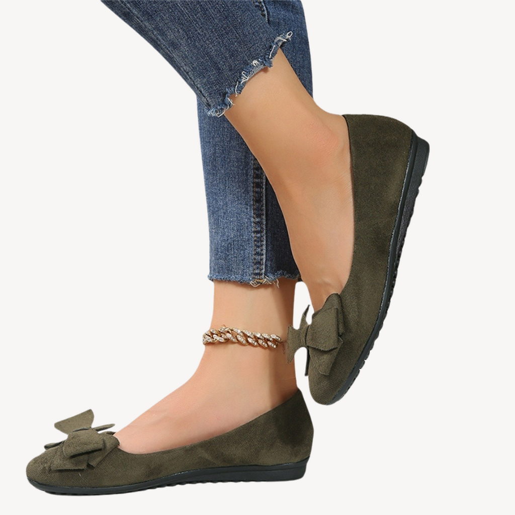 Clara Vienne | Women's Suede Bow Flats