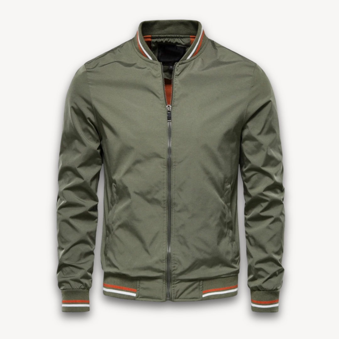 Clara Vienne | Men's Bomber Jacket - Lightweight Polyester Zip-Up Coat, Casual Windbreaker