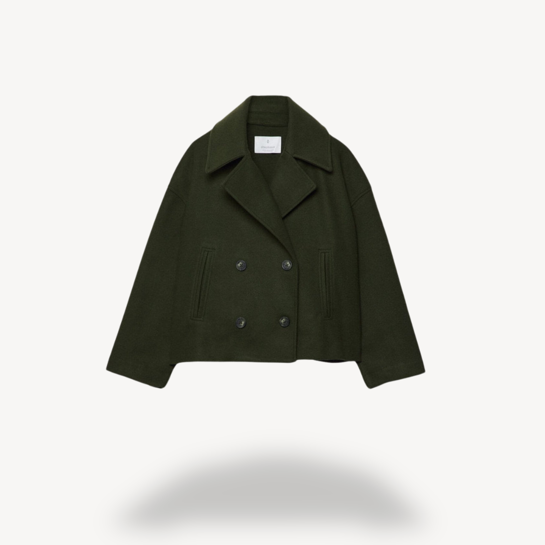 Cropped Wool Peacoat for Women | Clara Vienne