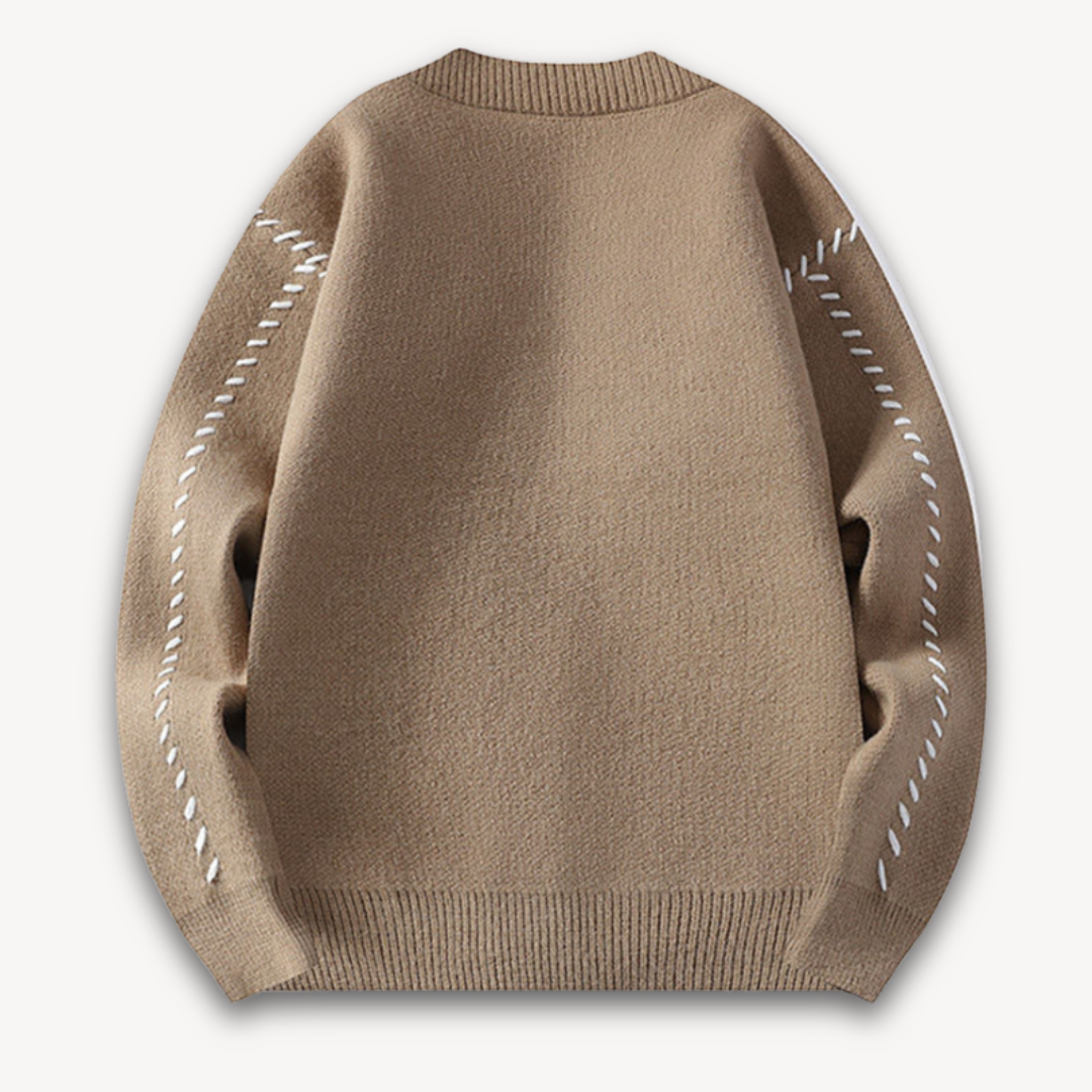 Clara Vienne | Men's Knitted Cardigan Sweater - Button-Up, Soft Wool Blend, Casual Winter Wear