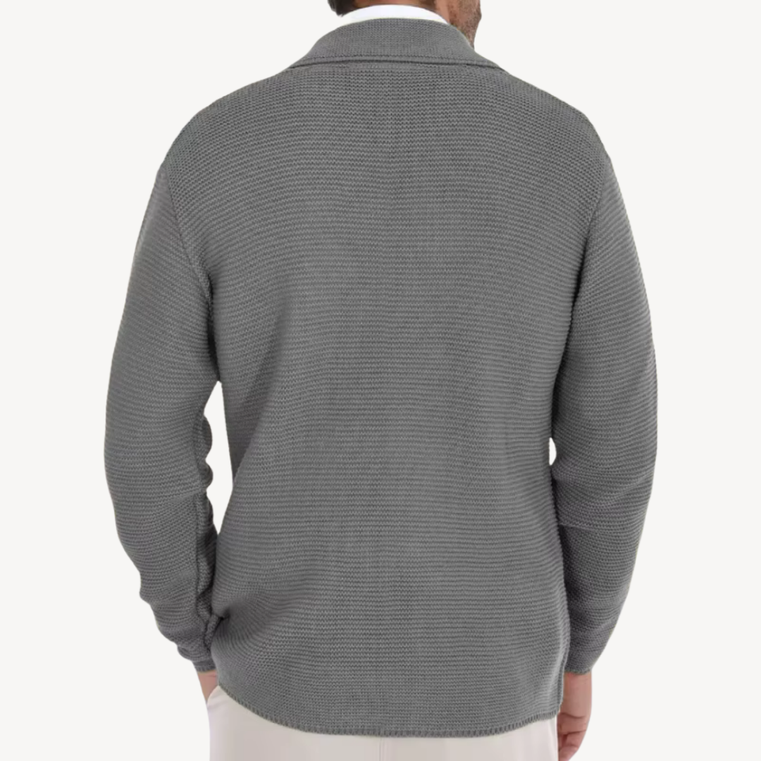 Double-Breasted Knit Cardigan for Men | Clara Vienne