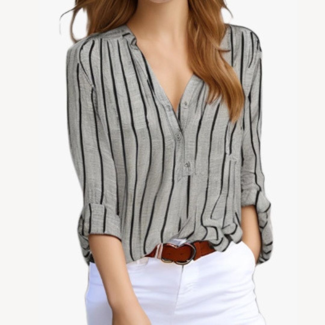 Cotton Blend Striped Shirt Women | Clara Vienne