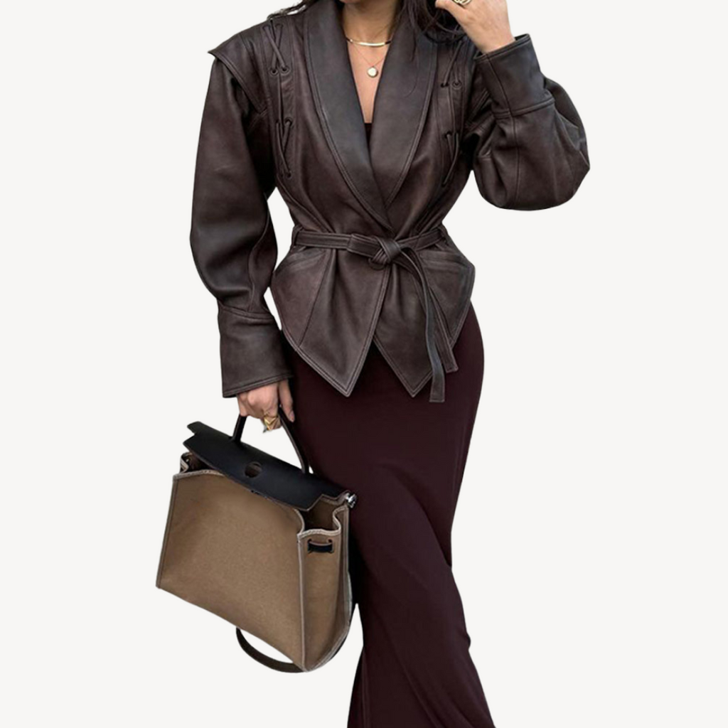 Leather Puffer Blazer Jacket for Women | Clara Vienne