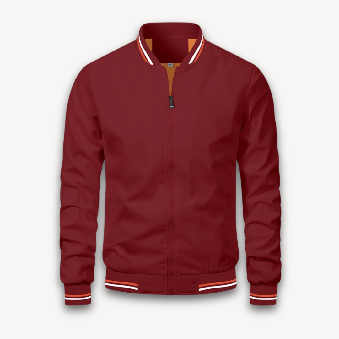 Clara Vienne | Men's Bomber Jacket - Lightweight Polyester Zip-Up Coat, Casual Windbreaker