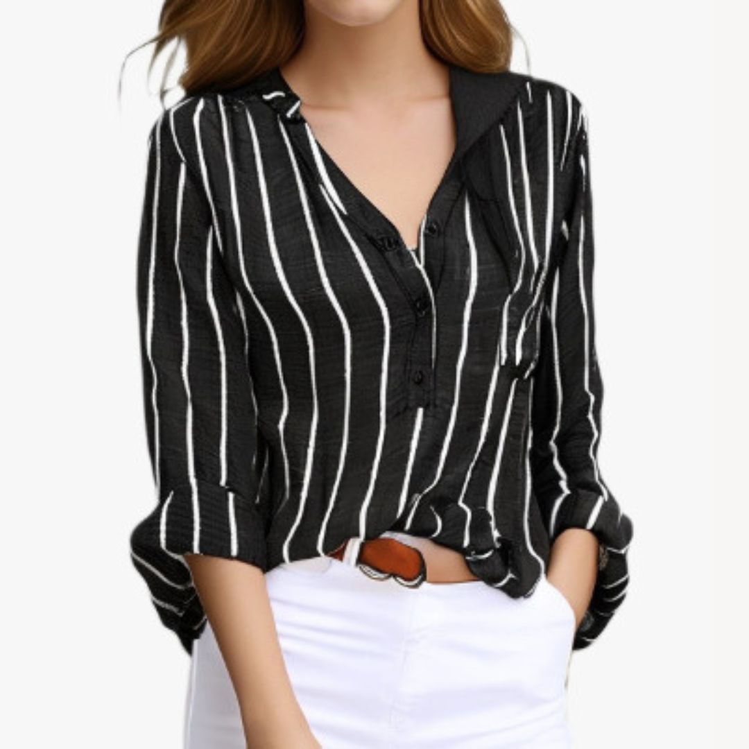 Cotton Blend Striped Shirt Women | Clara Vienne