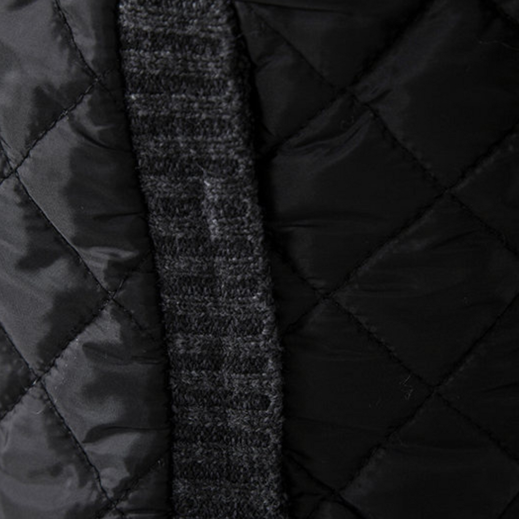 Clara Vienne | Men's Quilted Jacket with Knitted Sleeves - Warm Casual Outerwear