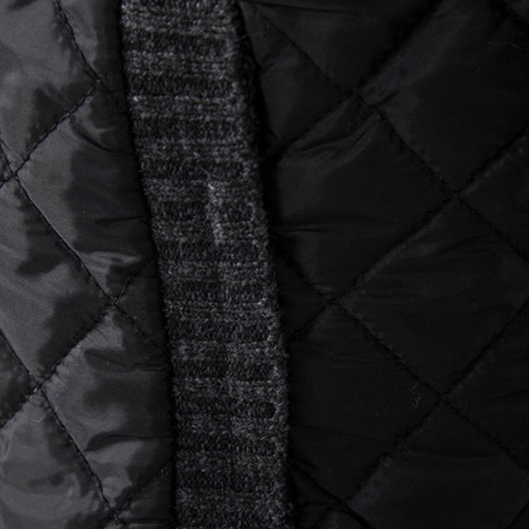 Clara Vienne | Men's Quilted Jacket with Knitted Sleeves - Warm Casual Outerwear
