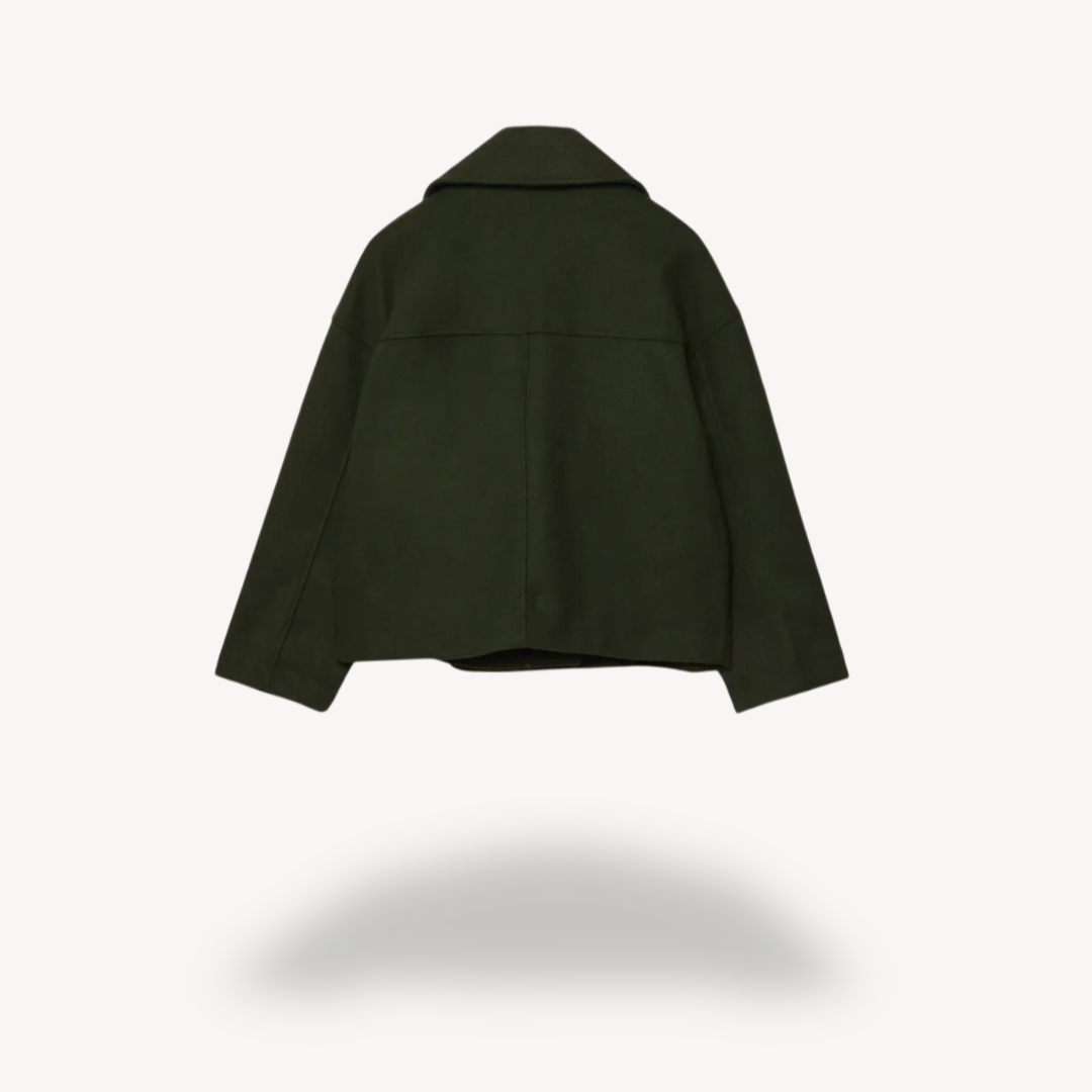 Cropped Wool Peacoat for Women | Clara Vienne