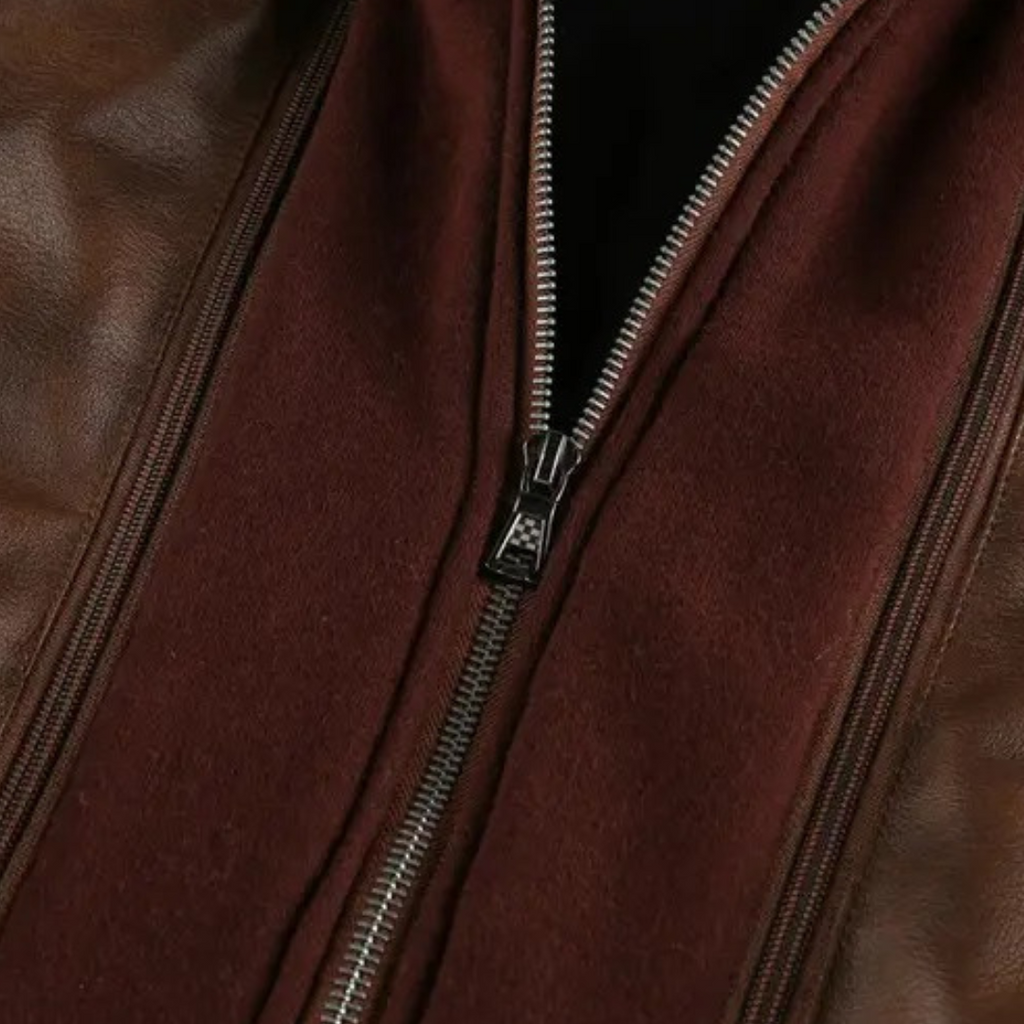 Leather Jacket with Hood for Men | Clara Vienne