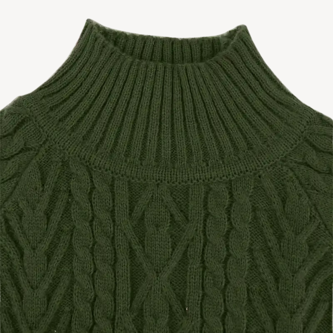 Cable Knit Turtleneck Sweater for Women | Clara Vienne