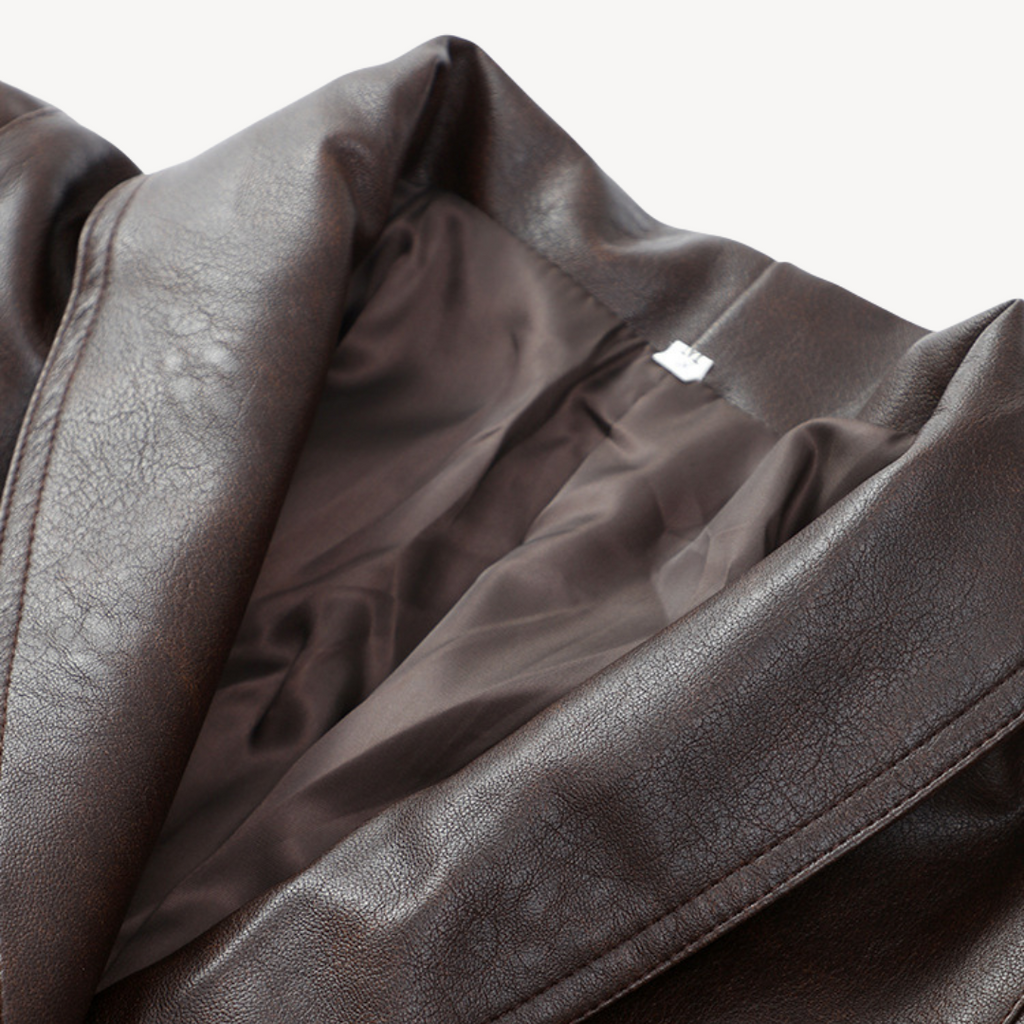 Leather Puffer Blazer Jacket for Women | Clara Vienne