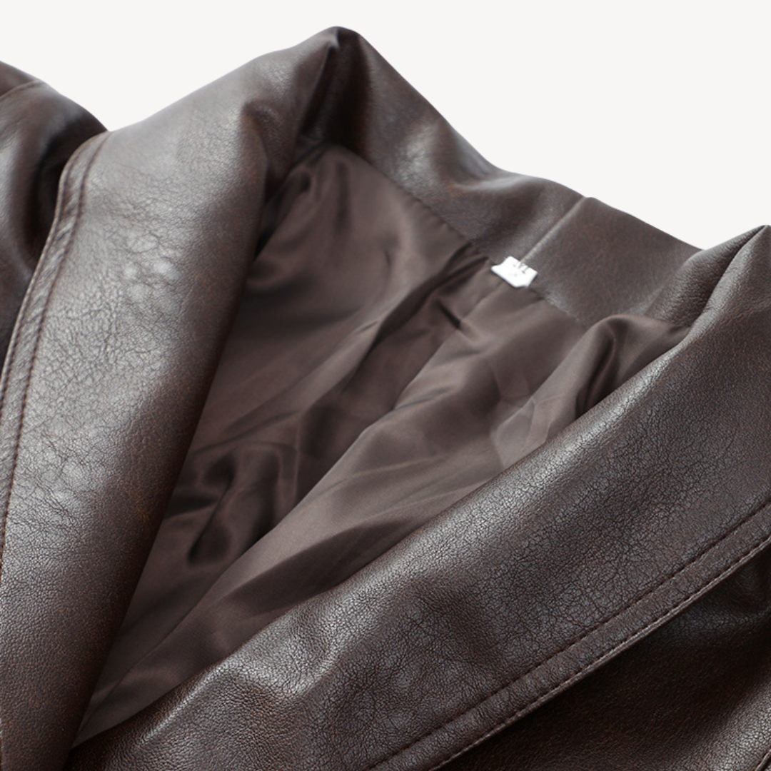 Leather Puffer Blazer Jacket for Women | Clara Vienne