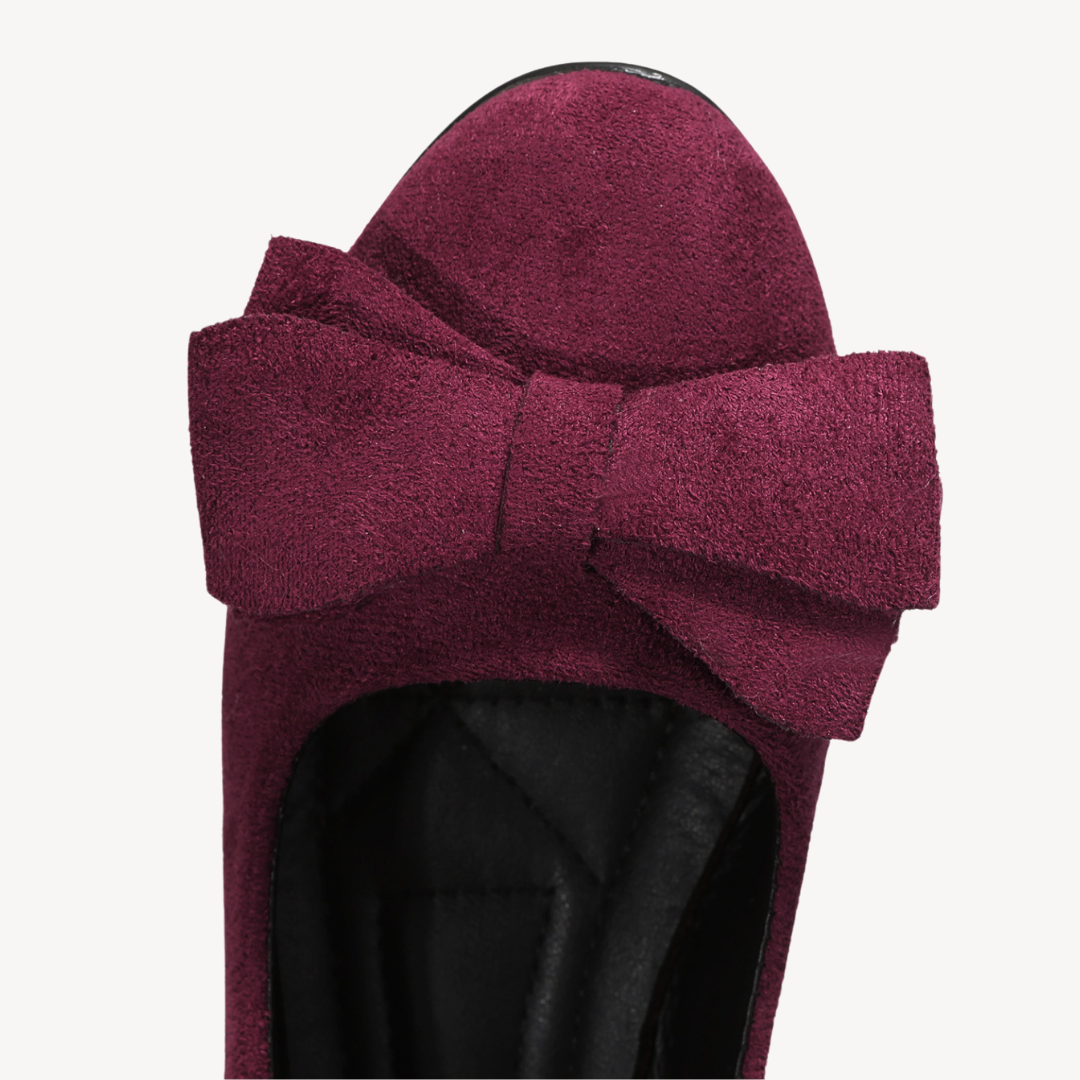 Clara Vienne | Women's Suede Bow Flats